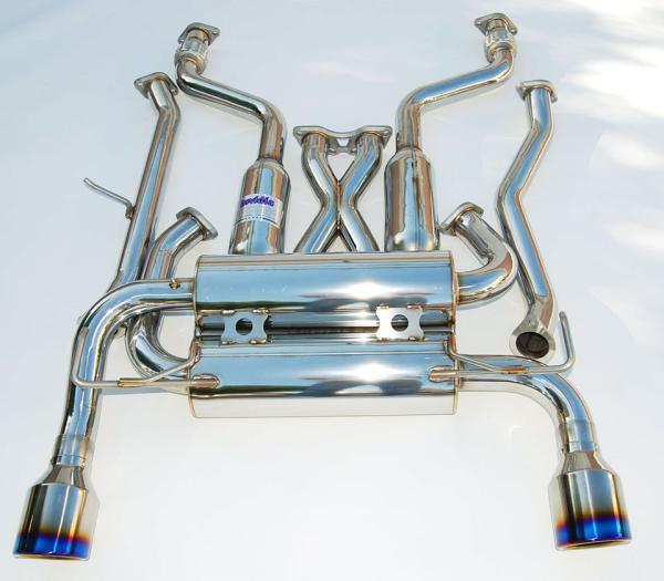 Invidia 07+ Infiniti G37 Coupe Gemini Single Layer Titanium Tip Cat-back Exhaust - HS07IG7GIT