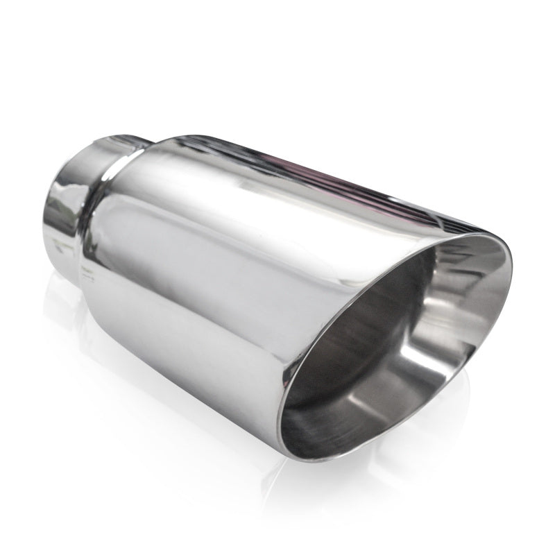 Stainless Works Conical Double Wall Slash Cut Exhaust Tip - 4in Body 3in Inlet - 799300