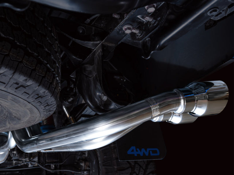 AWE Tuning 16-22 Toyota Tacoma 0FG Cat-Back Exhaust w/ BashGuard - Dual Chrome Silver Tips - 3015-32826