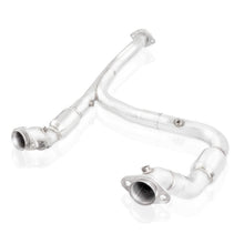 Load image into Gallery viewer, Stainless Works 2015-16 F150 2.7L Downpipe 3in High-Flow Cats Y-Pipe Factory Connection - FT15ECODPCAT