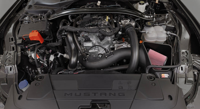 K&N 2024 Ford Mustang Ecoboost L4-2.3L F/L Turbo AirCharger - Cold Air Intake System - 63-2627