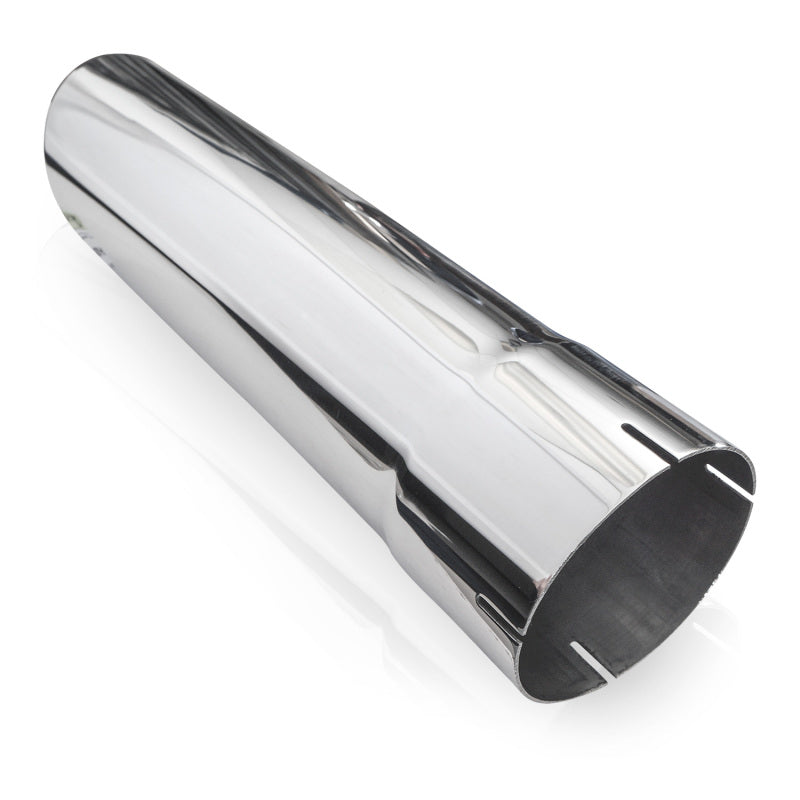 Stainless Works Single Wall Slash Cut Exhaust Tip - 3 1/2in Body 3in ID Inlet - 7031350