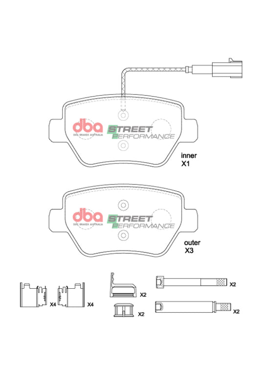 DBA 15-16 Maserati Quattroporte (w/360mm Front Rotor) SP Performance Front Brake Pads - DB8863SP