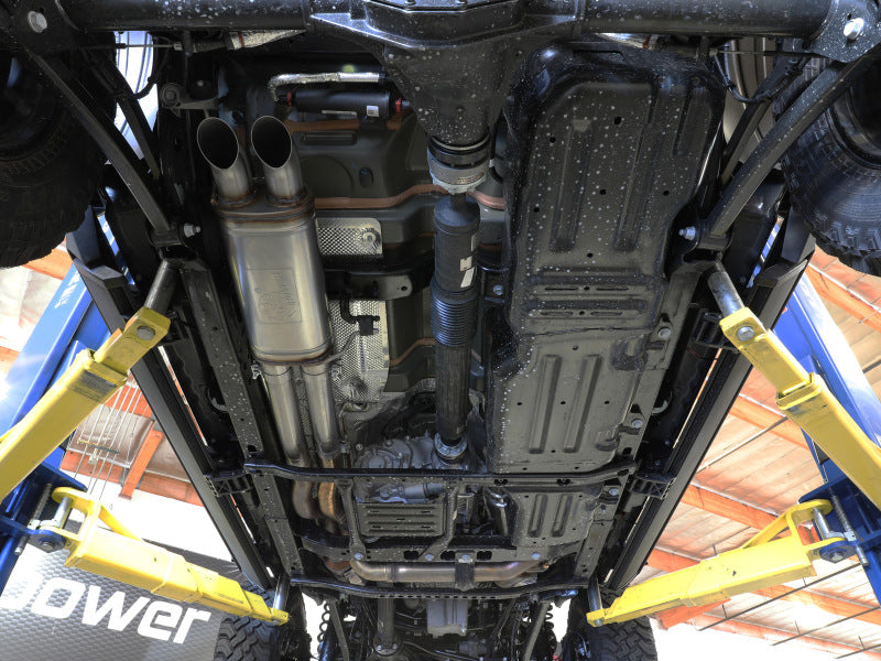 aFe 2021+ Jeep Wrangler JL (392 V8-6.4L) Rock Basher 3in. 304 Stainless Steel Cat-Back Exhaust - 49-38099