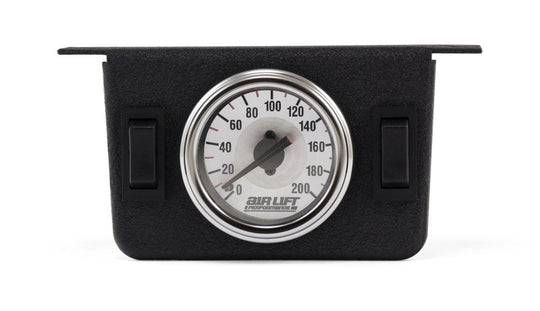 Air Lift Dual Needle Gauge Panel With Two Switches- 200 PSI - 26157