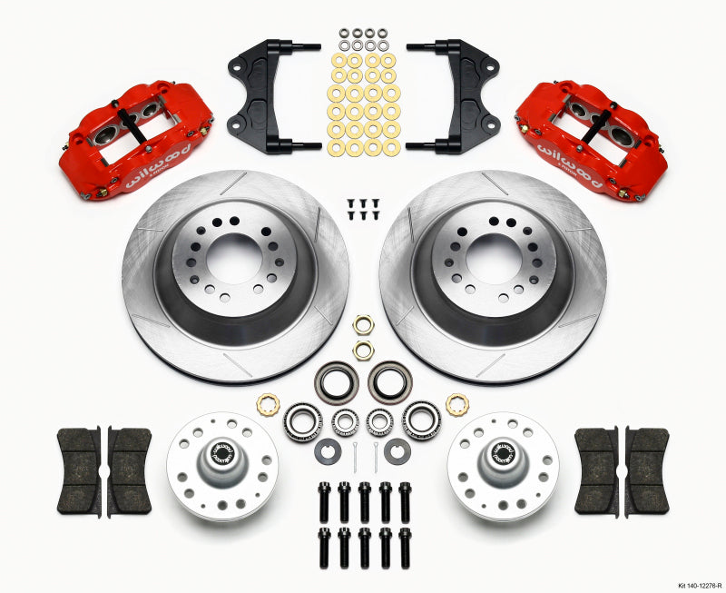 Wilwood Narrow Superlite 6R Front Hub & 1PC Rtr Kit 12.88in-Red WWE ProSpindle - 140-12276-R