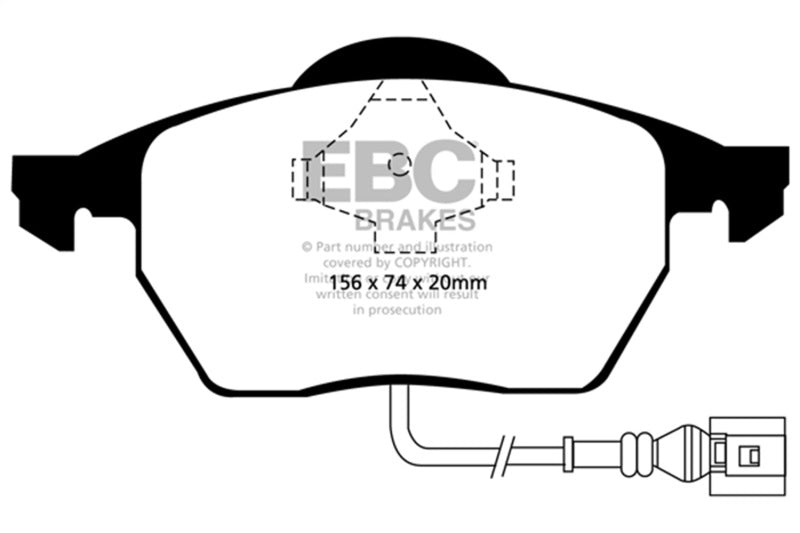 EBC 99-05 Volkswagen Beetle 1.8 Turbo Greenstuff Front Brake Pads - DP21330
