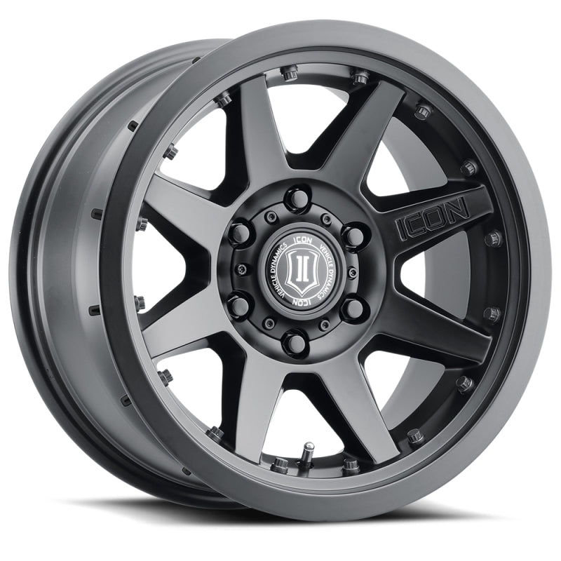 ICON Rebound Pro 17x8.5 / 5x5.5 / 0mm / 4.75in BS Satin Black Wheel - 21817858547LBSB