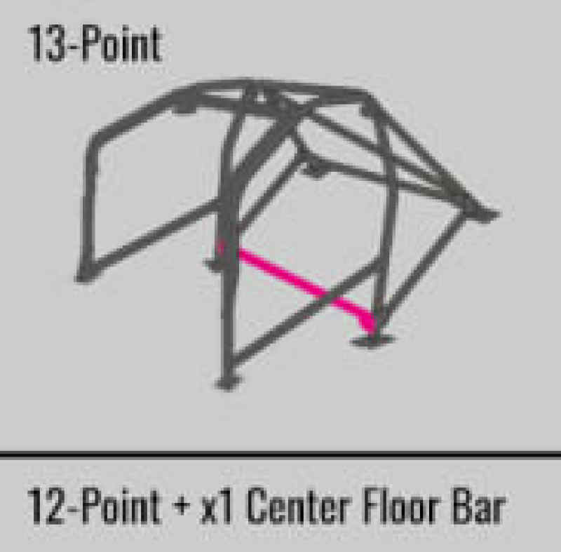 Cusco Safety21 2-Pssgr 13-Point BLK DASH-THRU Roll Cage Subaru 01-07 WRX GDA/STi GDB (S/O/No Cancel) - 666 290 W13