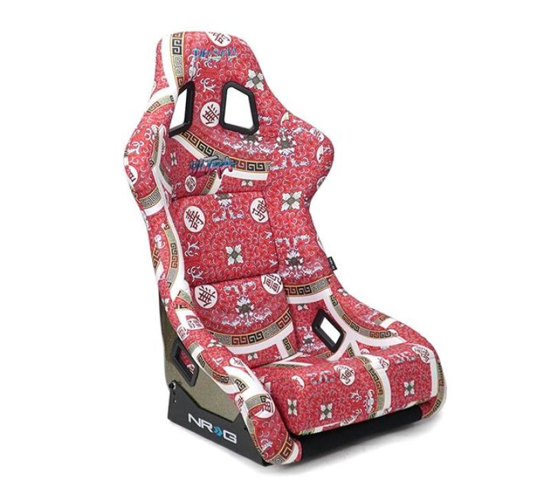 NRG FRP Bucket Seat PRISMA Oriental Longevity Plate Edition W/ Gold Pearlized Back - Large - FRP-302-DYNASTY