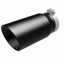 Load image into Gallery viewer, MagnaFlow Tip Stainless Black Coated Single Wall Round Single Outlet 6in Dia 5in Inlet 13in L - 35239