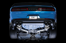 Load image into Gallery viewer, AWE Tuning 2015+ Dodge Challenger 6.4L/6.2L SC Track Edition Exhaust - Quad Chrome Silver Tips - 3015-42136