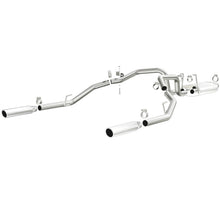 Load image into Gallery viewer, Magnaflow 09-13 Dodge Ram 1500 V6 3.6L Dual Spilt Rear Exit Polished Stainless C/B Perf Exhaust - 15249