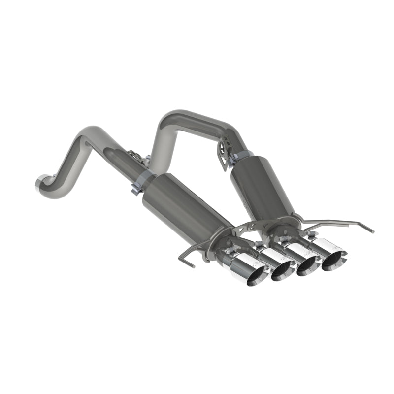 MBRP 14-19 Chevy Corvette V8 6.2L 3in T304 Dual Axle Back w/ 4in Quad Dual Wall Tips - S7030304
