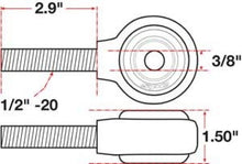 Load image into Gallery viewer, SPC Performance xAxis Rod End Ball Joint