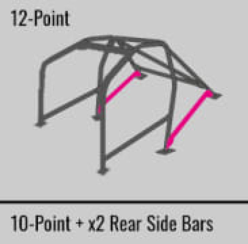 Cusco Safety21 2-Passenger 12-Point BLK DASH-THROUGH Roll Cage Subaru STi GRB 08-14 (S/O/No Cancel) - 692 290 W12