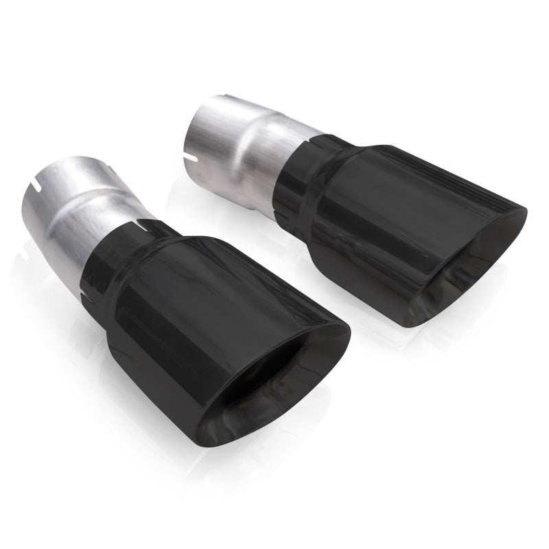 Stainless Works 4in Double Wall Slash-Cut Black Tip Kit - JPGC57TIPS-B