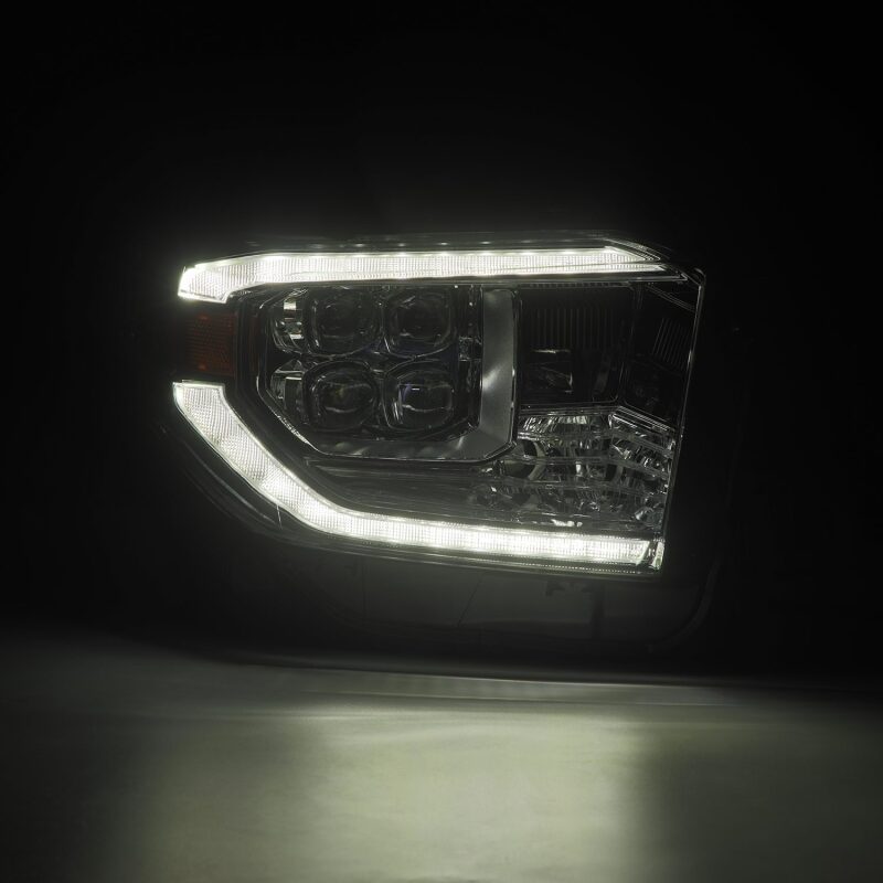AlphaRex 14-21 Toyota Tundra NOVA LED Proj HL Chrome w/Actv Light & Seq. Sig + Switchback DRL - 880831