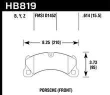 Load image into Gallery viewer, Hawk 11-13 Porsche Cayenne HPS 5.0 Front Brake Pads - HB819B.614