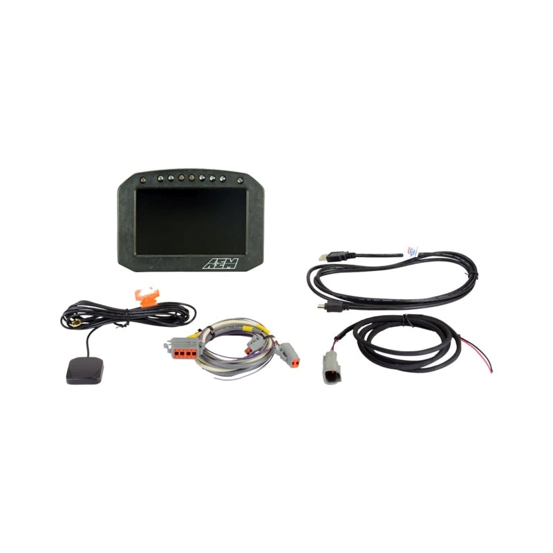 AEM CD-5G Carbon Flush Digital Dash Display w/ Internal 20Hz GPS & Antenna - 30-5602F