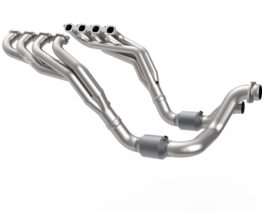 Kooks 20-22 Ford F250 7.3L V8 / Ford F350 7.3L V8 2in x 3in SS Headers w/ H.O. Green Catted Conn - 1400H640