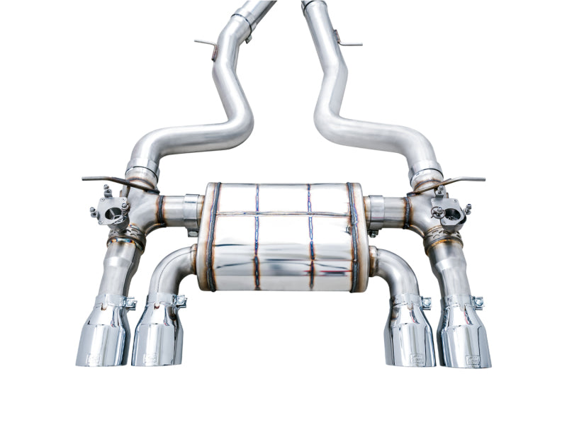 AWE Tuning BMW F8X M3/M4 SwitchPath Cat-Back Exhaust - Chrome Silver Tips - 3025-42070