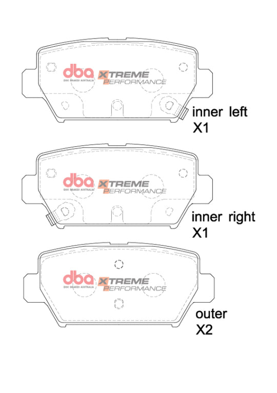 DBA 2017+ Mitsubishi Eclipse Cross XP Performance Rear Brake Pads - DB15254XP