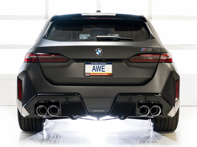 AWE Tuning BMW G90/G99 M5 Touring Edition Cat-Back Exhaust - Chrome Silver Tips - 3015-42790
