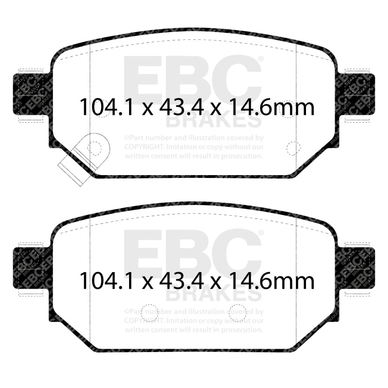 EBC 2017+ Mazda 3 2.0L Redstuff Rear Brake Pads - DP33081C