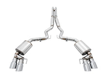 Load image into Gallery viewer, AWE Tuning 2018+ Ford Mustang GT (S550) Cat-Back Exhaust - Touring Edition (Quad Chrome Silver Tips) - 3015-42102