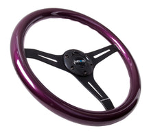 Load image into Gallery viewer, NRG Classic Wood Grain Steering Wheel (350mm) Purple Pearl/Flake Paint w/Black 3-Spoke Center - ST-015BK-PP