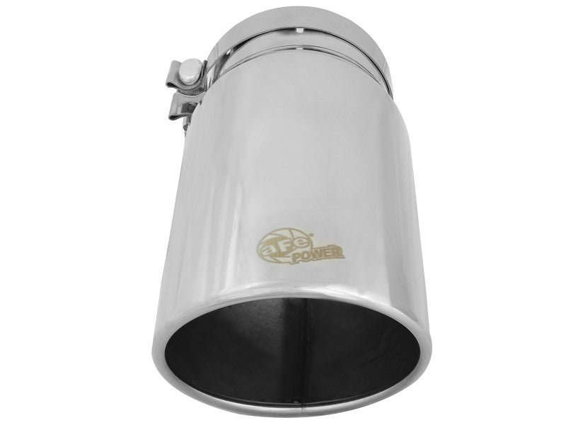 aFe Universal Bolt On Exhaust Tip Polished 5in Inlet x 6in Outlet x 12in Long - 49T50604-P12