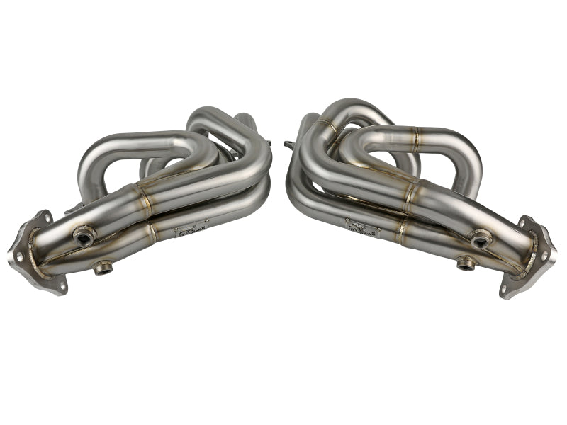 aFe Twisted 304SS Header 2020 Chevy Corvette (C8) 6.2L V8 - Brushed - 48-34148-H