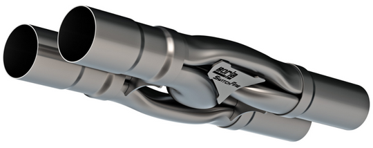 Borla SwitchFire X-pipe 2.5I.D.  INLETS 2.5in. O.D. OUTLETS Un-Notched - 60744