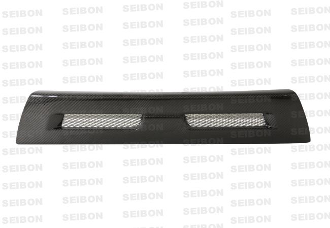Seibon 08-12 Mitsubishi Lancer Evo X Shaved Emblem Carbon Fiber Front Grill does not fit MR model - FG0809MITEVOX-S