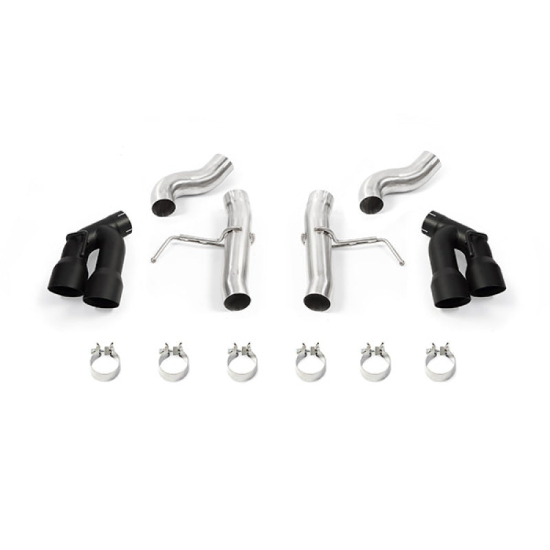 Mishimoto 2016+ Chevrolet Camaro SS Quad-Tip Race Axle-Back Exhaust w/ Black Tips - MMEXH-CAM8-16AQTRBK