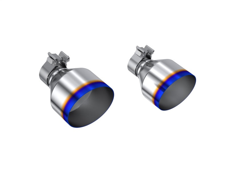 MBRP T304 SS Burnt End Tip 2.125inID, 5inOD Out, 7.25in Length, Pair 17-25 BRZ / GR86 - T5202BE