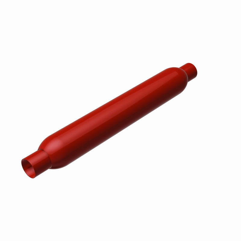 MagnaFlow Muffler Red Pack Series Glasspack 3.5in Rd 22in Body Length 2.25in/2.25in Inlet/Outlet - 13135