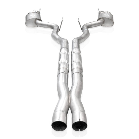 Stainless Works 2024 Mustang GT Catback Quad Tips Legend Sound H-Pipe Performance Connect Exhaust - M24QUADHPCL