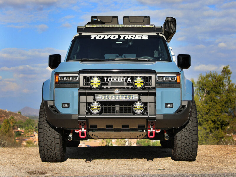 aFe 2024+ Toyota Land Cruiser (J250) L4 2.4L Terra Guard Bull Bar w/ RIGID Lights - 79-27021L