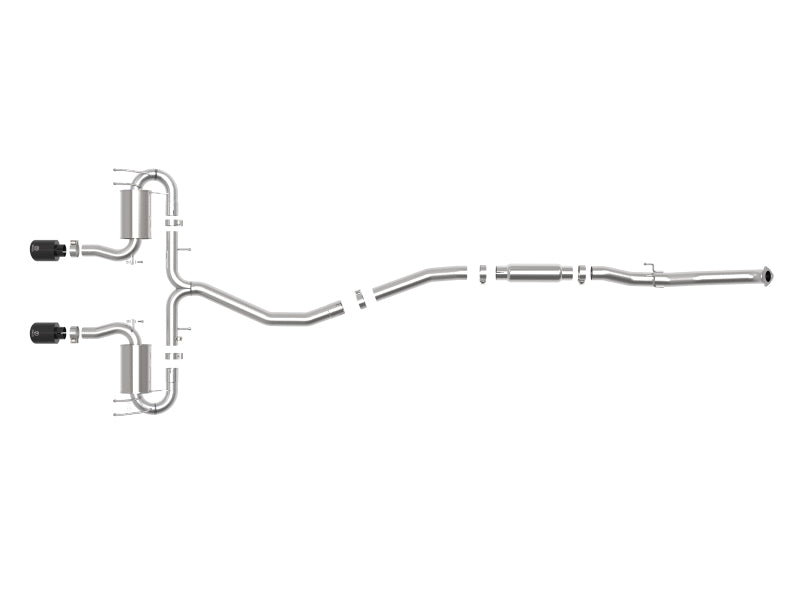 aFe Takeda 3in 304 SS Cat-Back Exhaust System w/Black Tips 17-20 Honda Civic Sport L4-1.5L (t) - 49-36624-B