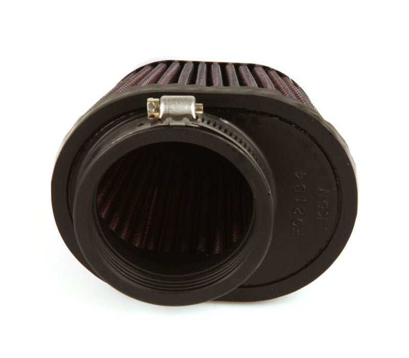 K&N Uni Chrome Oval Tapered Filter 2.125in FlgID x 4inB OL x 3inB OW x 3inT OL x 2inT OW x 2.75in H - RC-0981