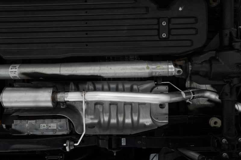 MBRP 2021+ Ford F-150 Powerboost Hybrid 3in Single Side Exit - Aluminized Steel - S5221AL