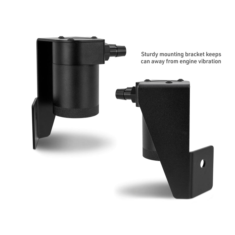 Mishimoto 2025+ RAM 1500 3.0L Hurricane Baffled Oil Catch Can Kit - Black - MMBCC-RAM-25