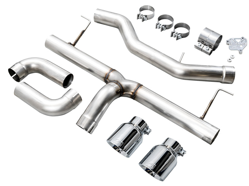 AWE Tuning 19-23 BMW 330i / 21-23 BMW 430i Base G2X Track Edition Axle-Back Exhaust - Chrome Silver - 3020-32429