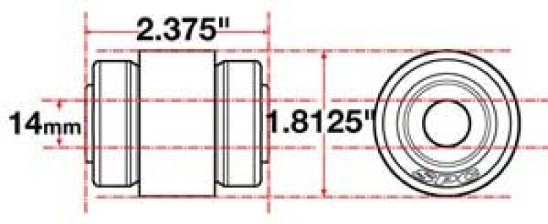 SPC Performance Flex Joint xAxis Jeep JK Rear UCA 14mm X 2 X 1.8125 - 15616