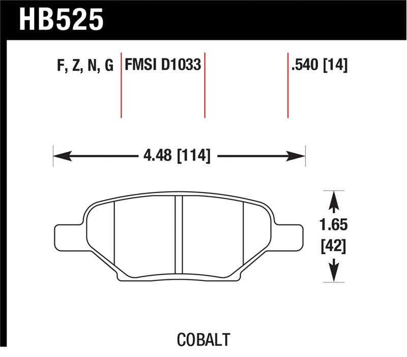 Hawk HPS Street Brake Pads - HB525F.540