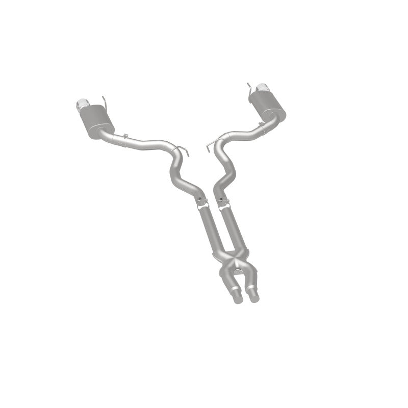 MagnaFlow Cat Back, SS, 3in, Street, Dual Split Polished 4.5in Tips 2015 Ford Mustang GT V8 5.0L - 19100