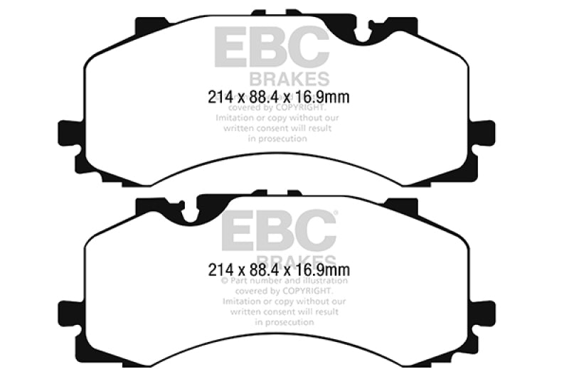 EBC 2016+ Audi Q7 3.0L Supercharged Extra Duty Front Brake Pads - ED92279