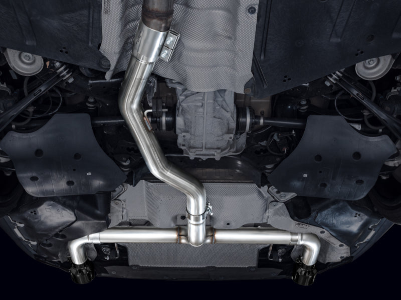 AWE Tuning 19-23 BMW 330i / 21-23 BMW 430i Base G2X Track Edition Axle-Back Exhaust - Diamond Black - 3020-33429